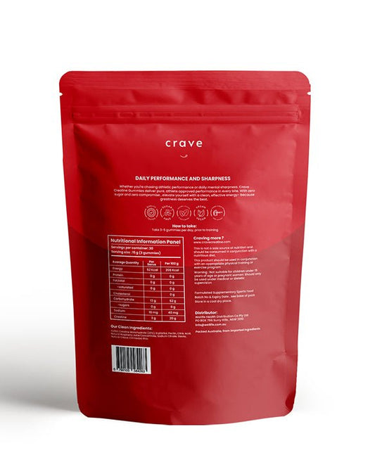 Raspberry Creatine Gummies (1 month supply) - The Daily Crave Creatine